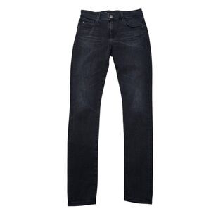 AG Farrah‎ Skinny Ankle High Rise Jeans Women's 26 Black Stretch Pockets Zip Fly